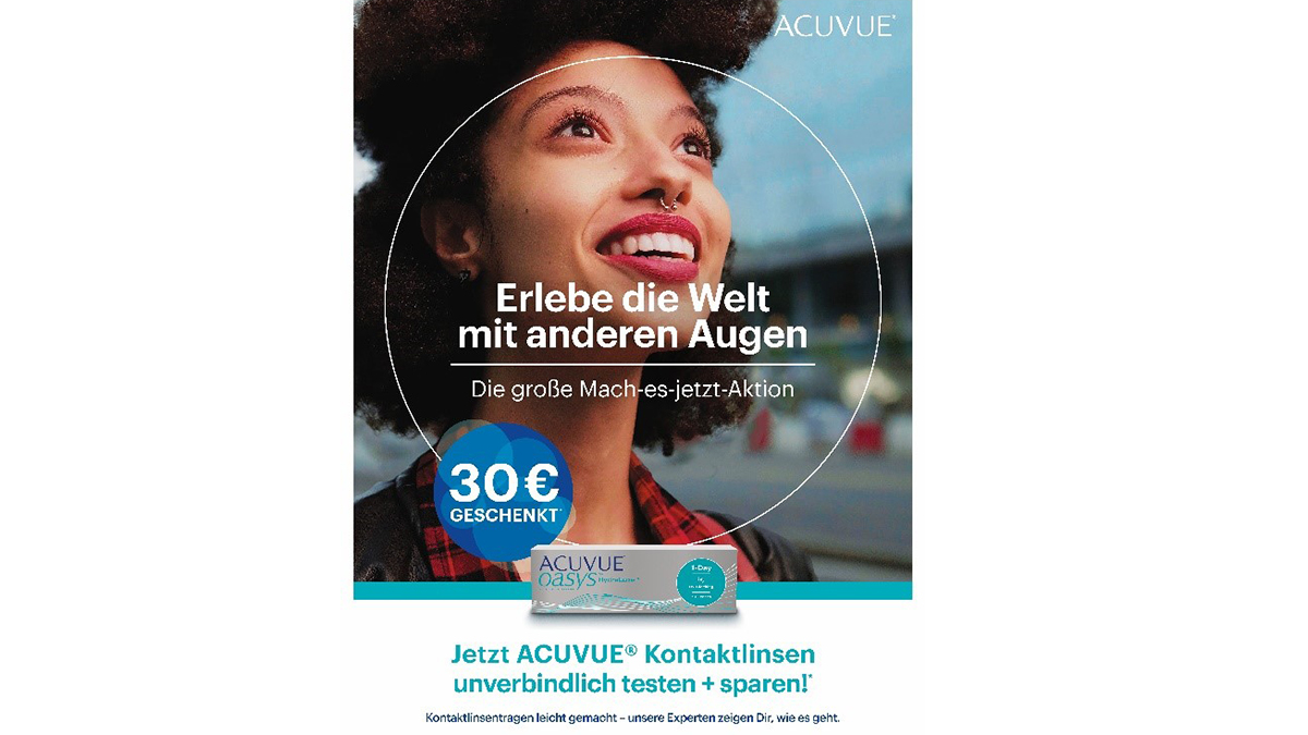 Johnson & Johnson startet Kampagne für Eintageskontaktlinsen